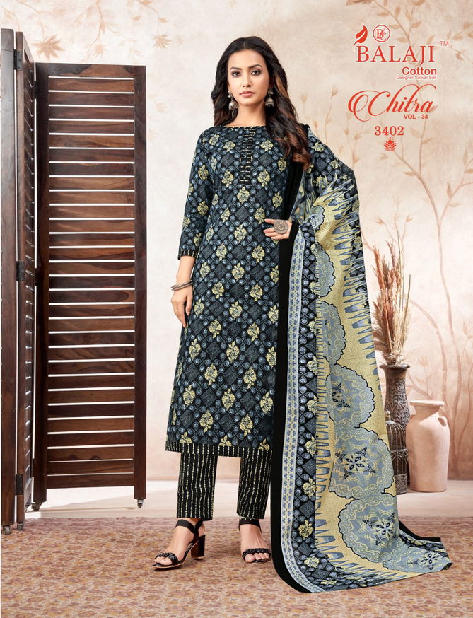 Chitra Vol 34 By Balaji Cotton Printed Dress Material Wholesale Shop In Surat
